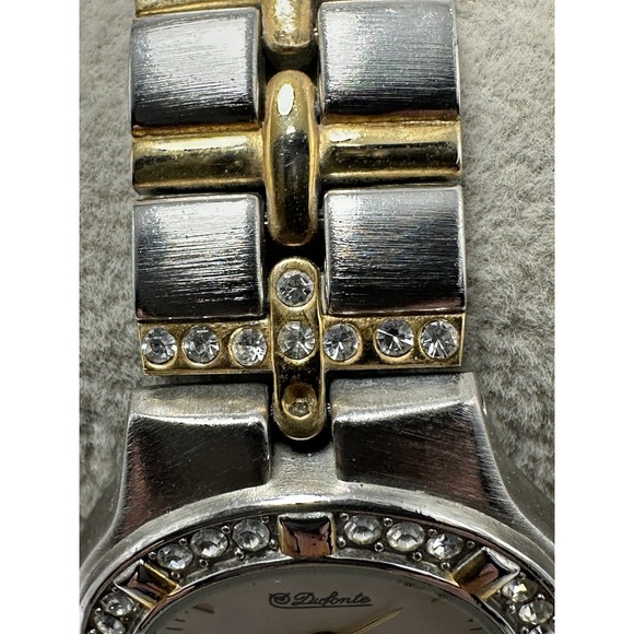 Dufonte 70359 New Battery Ladies Watch 26MM 7.25" Two Tone‎ L90 - Picture 4 of 11